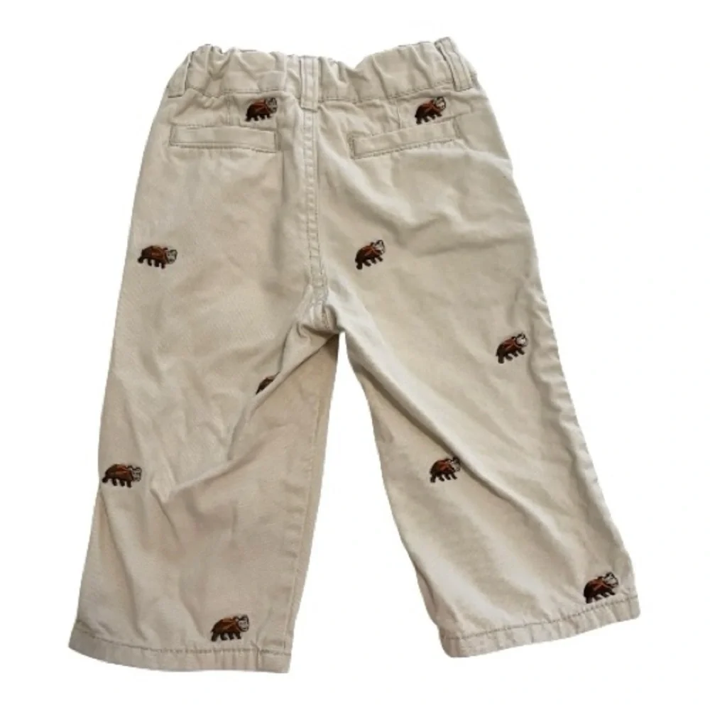 Carter's Fair Isles Sweater & Gymboree Khaki Pants Size 12 Months Beige
